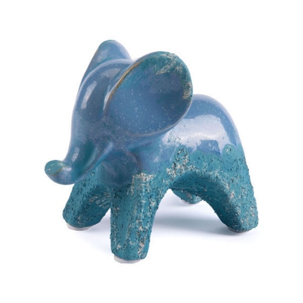 Blue Elephant Sculpture - Overstock - 25009174