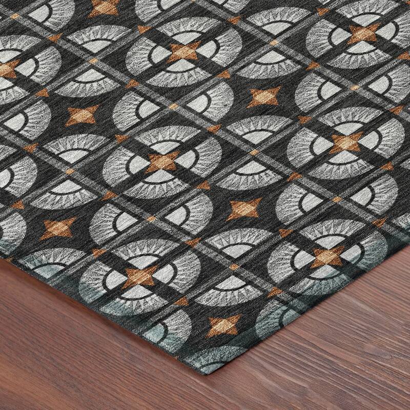 Machine Washable Indoor/ Outdoor Modern Roeland Chantille Rug