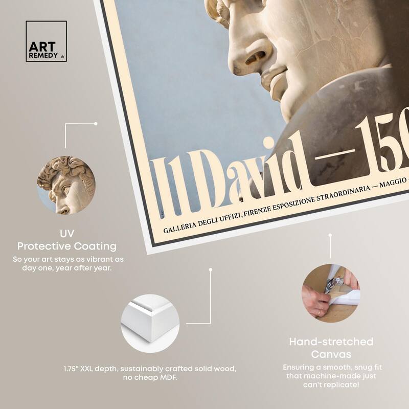 David in Marble Canvas by Art Remedy