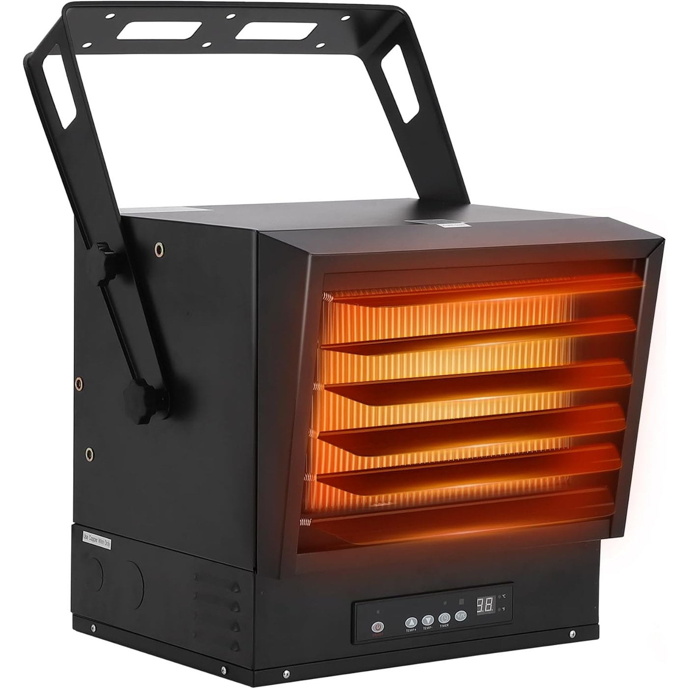 Electric Garage Heater 10000W Space Heater with Thermostat & Digital Display