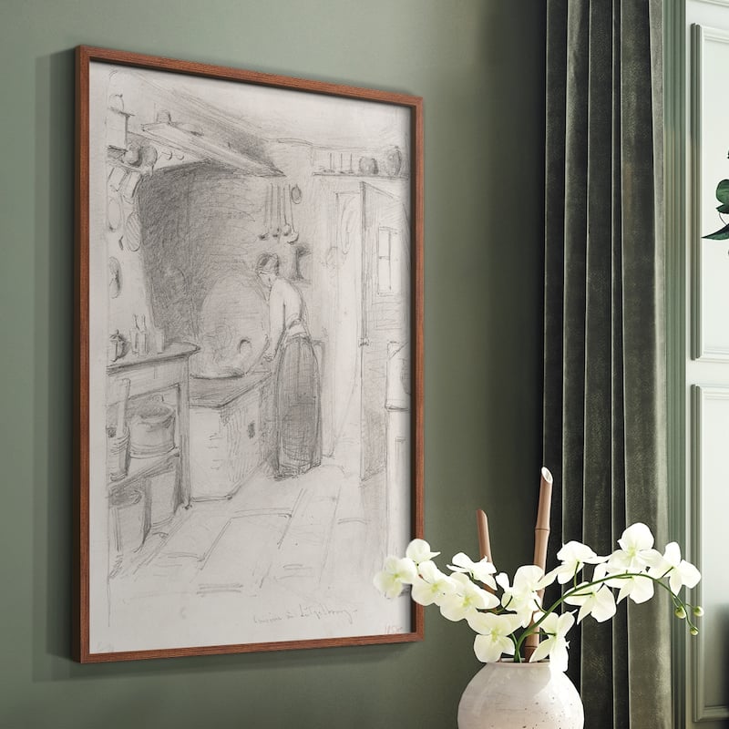 Vintage Sketch LIV -Framed Print