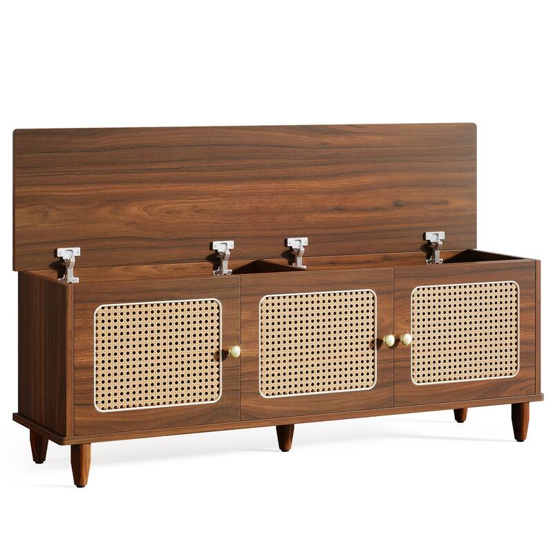 Lift Top Shoe Storage Bench, Entryway Shoe Cabinet with Seating, Shoe Rack Organizer for Entryway, Bedroom, Living Room