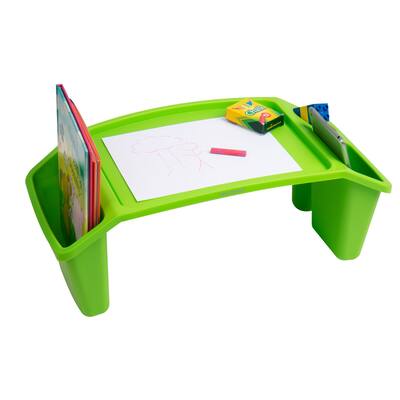 Mind Reader Sprout Collection, Portable Desk, Tray, Laptop Desk, Side Storage for Toys, Coloring Books, Games and Snacks
