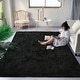 preview thumbnail 39 of 52, Living Room Bedroom Super Soft Pile Area Rug, Modern Shaggy Rugs, Non-Slip Pile Rugs for Kids 6'x9' - black - Rectangle
