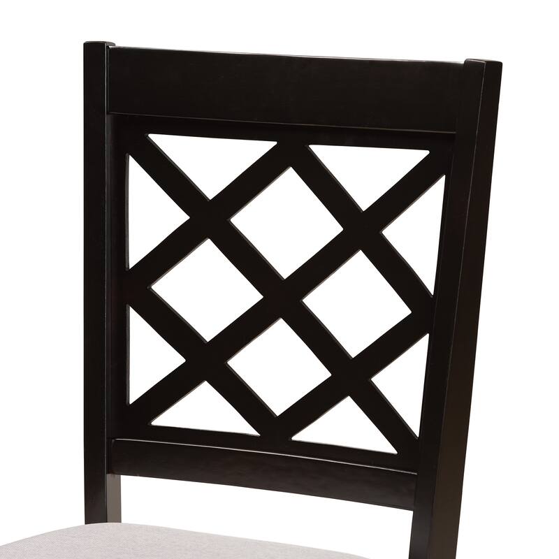 Jana Modern Grey Fabric and Espresso Brown Finished Wood 7-Piece Dining Set