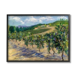 Stupell Rural Vineyard Painting Framed Giclee Art Design by Alexi Fine ...