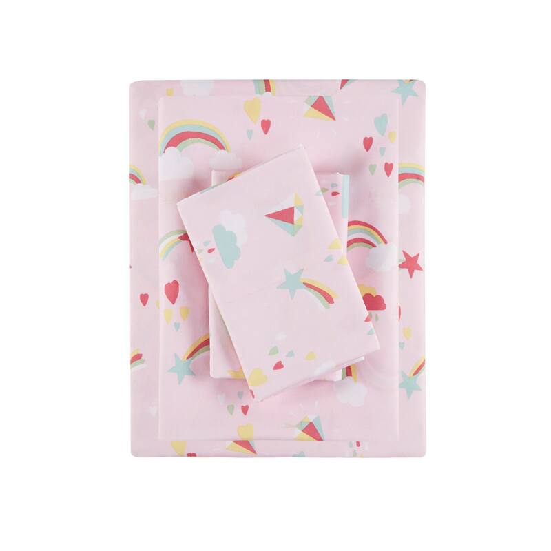 Intelligent Design Printed Microfiber Bed Sheet Set