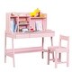 preview thumbnail 24 of 25, Modern Classic Desk,Children'S Desk,Solid Wood Desk,Bedroom Boy and Girl Family Desk And Chair Set,Multi-Space Available