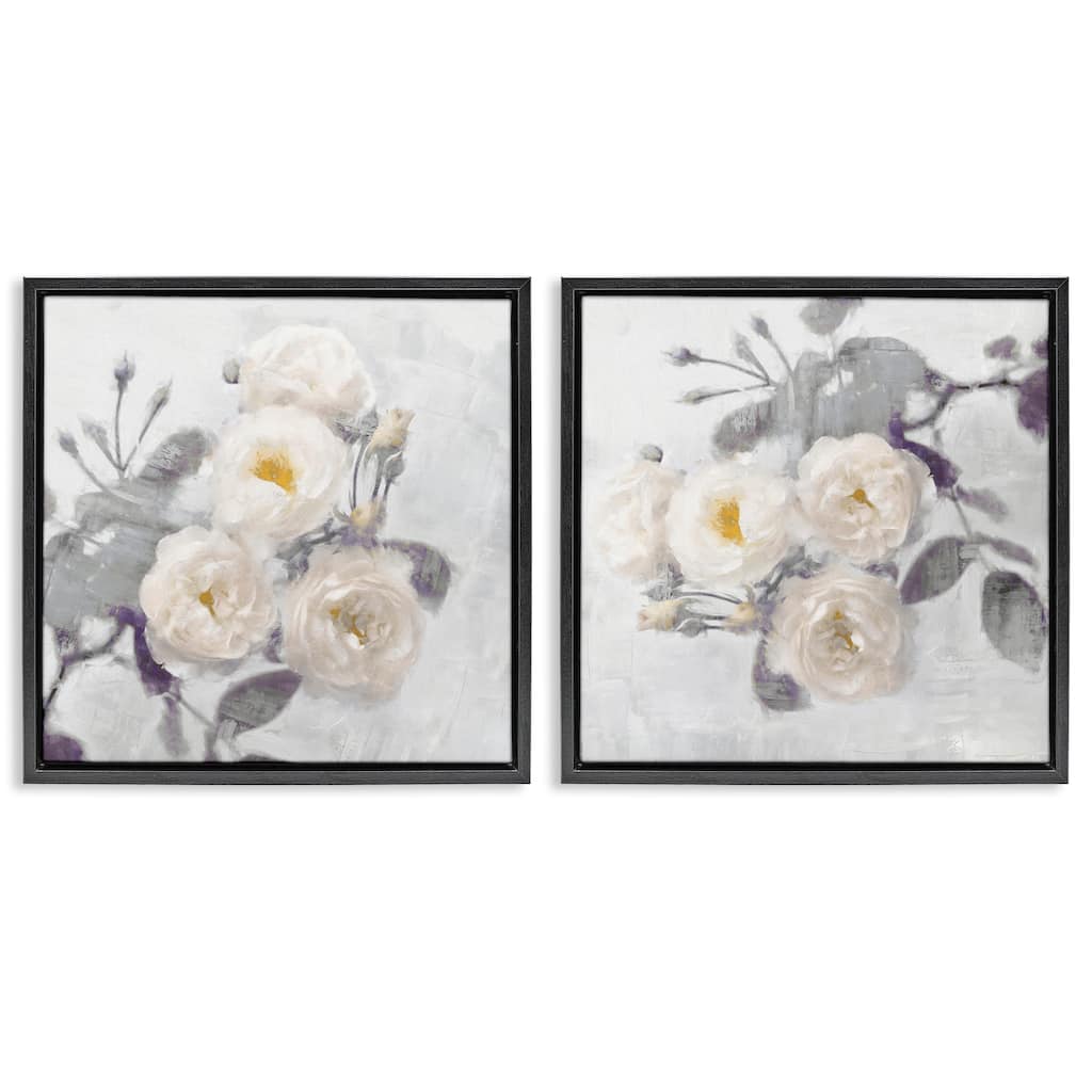 Stupell Country Blossoms Bundle Framed Floater Canvas Wall Art Design By Emily Ford (Set of 2)