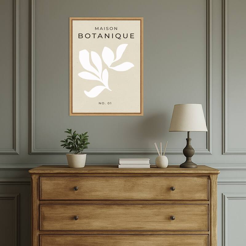 Elegant Leaves by Treechild (18 x 24 in.), Framed Canvas Wall Art Print