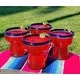 preview thumbnail 5 of 7, Dos Sueños Mexican Hand Blown Glass – Set of 4 Hand Blown Stemless Blue Rim Margarita Glasses (14oz)