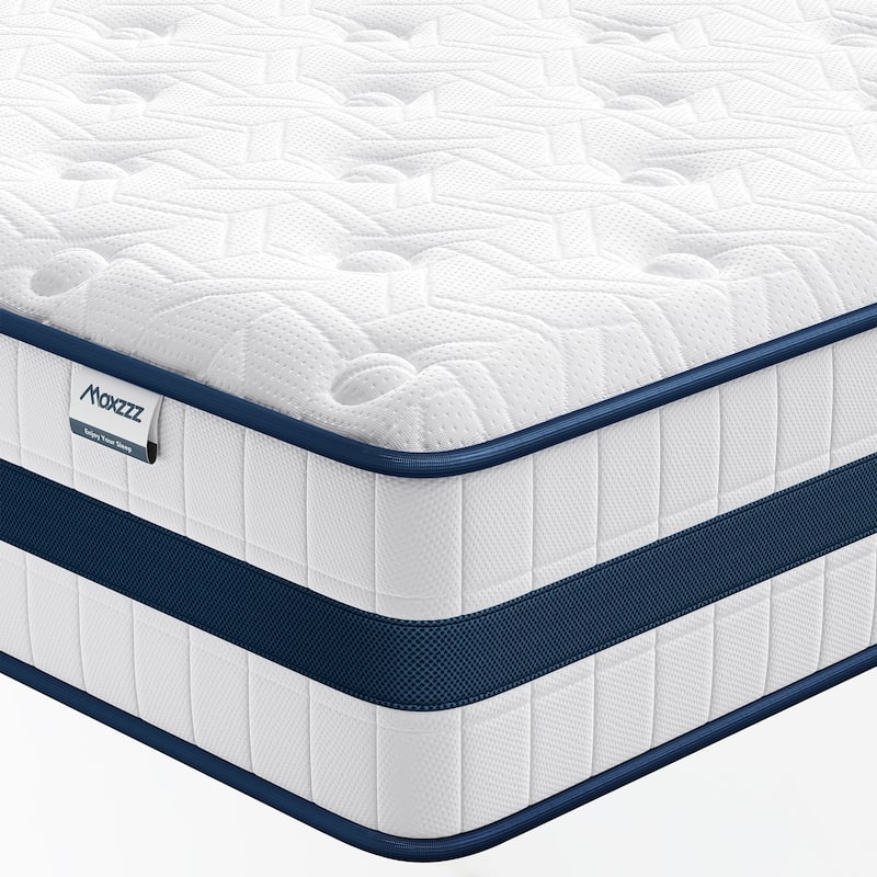 Queen Size Mattress, 10 Inch Queen Hybrid Mattresses in A Box Pressure Relief & Supportive