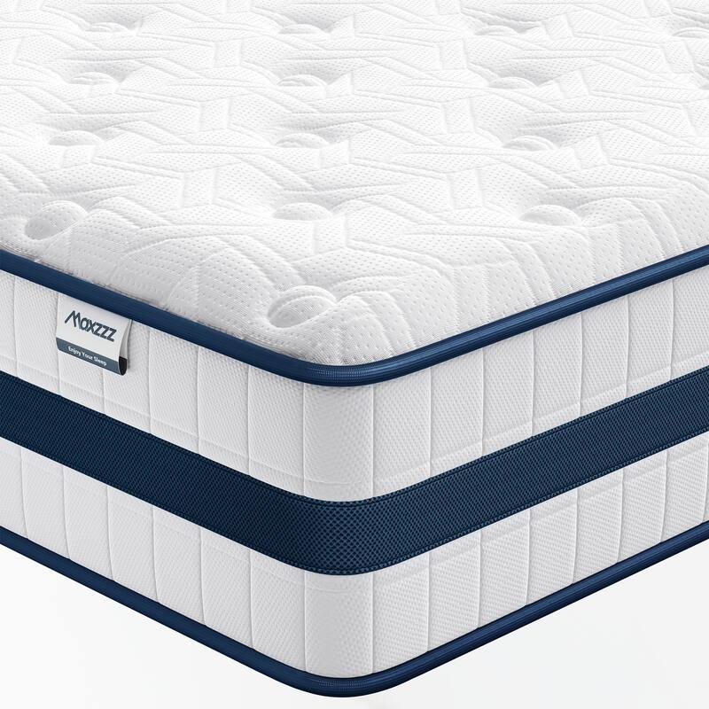 Queen Size Mattress, 12 Inch Queen Hybrid Mattresses in A Box Pressure Relief & Supportive,Cooling Memory Foam & Pocket Coils