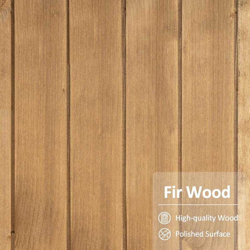 MCombo Small Outdoor Storage Cabinet Shed with Double Doors (24.6" x 18.3" x 38.2"), Wooden 0985