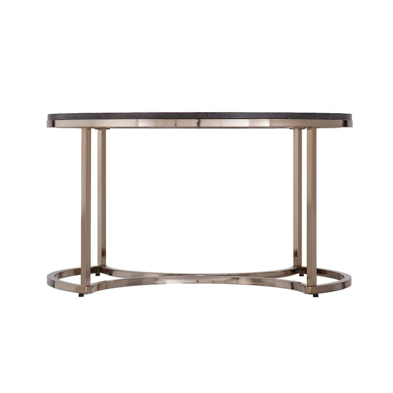 Set of 2 Mirrored Round Nested Coffee Tables for Living Room - 32” x 32” x 17”