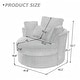 preview thumbnail 63 of 198, 41" W Oversized Accent Barrel Swivel Chair with Moon Storage Ottoman