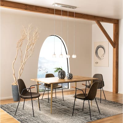 SAFAVIEH Lighting Mura Pendant - 30.5"x4.5"x11.25-79.25" - Antique White - 31Wx5Dx79H