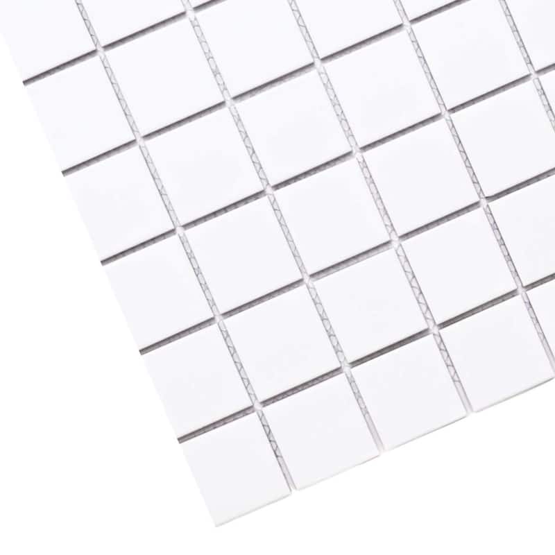 The Tile Life Cube 2x2 White Matte Porcelain Mosaic Floor, Wall & Backsplash Tile