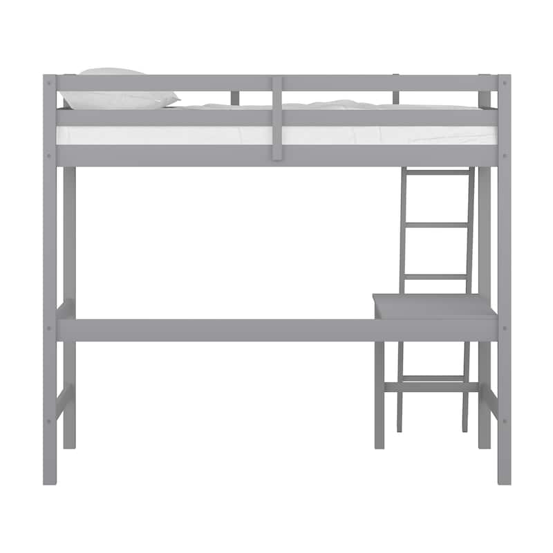Hillsdale Caspian Wood Twin Loft Bed with Desk