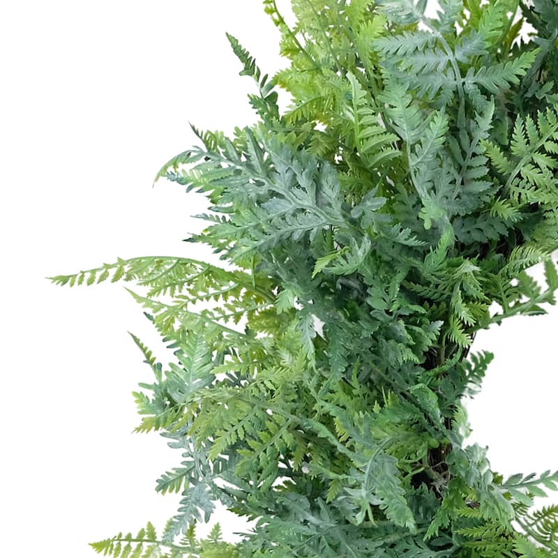 Fern Artificial Twig Spring Floral Wreath - 26" - Green