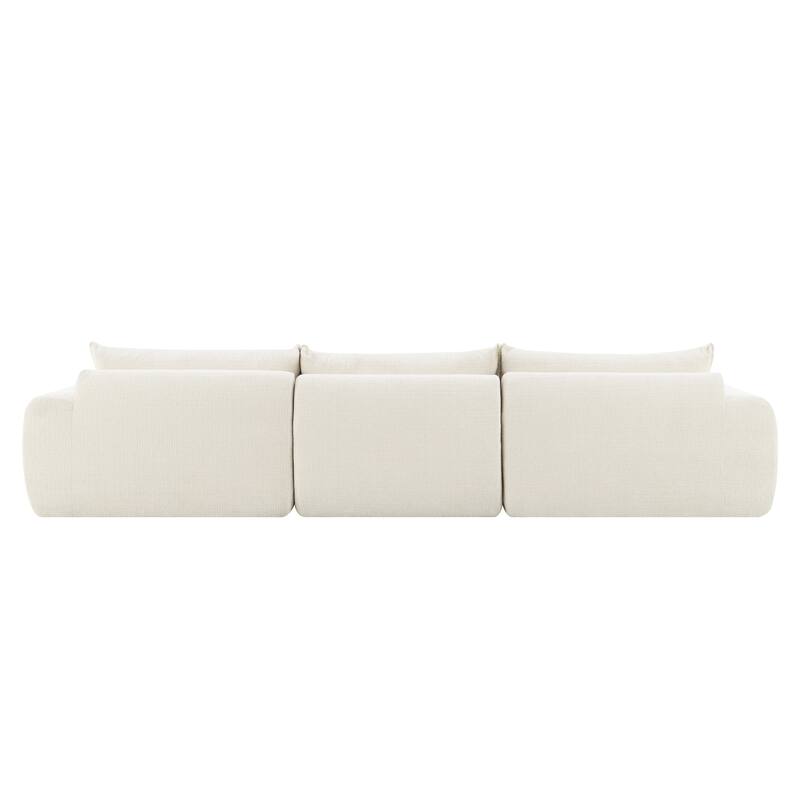 L-Shape Oversized Modular Sofa, 4 Seat Spacious Sofa