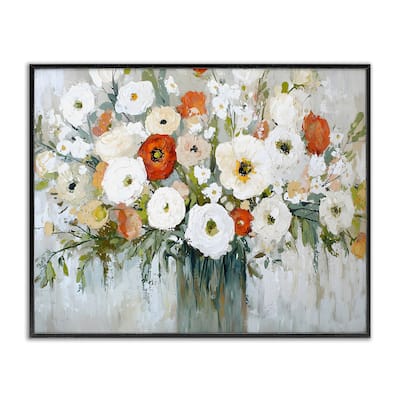 Stupell Ivory & Ruby Bouquet Framed Giclee Art Design By Franklyn Gregory