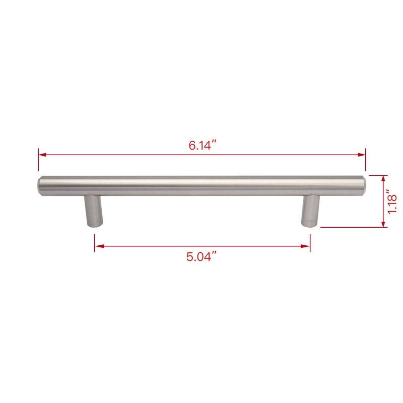 Utopia Alley Carli Cabinet Pull Handle, Brushed nickel/Matt Black 3", 5" and 12.5" Center to Center