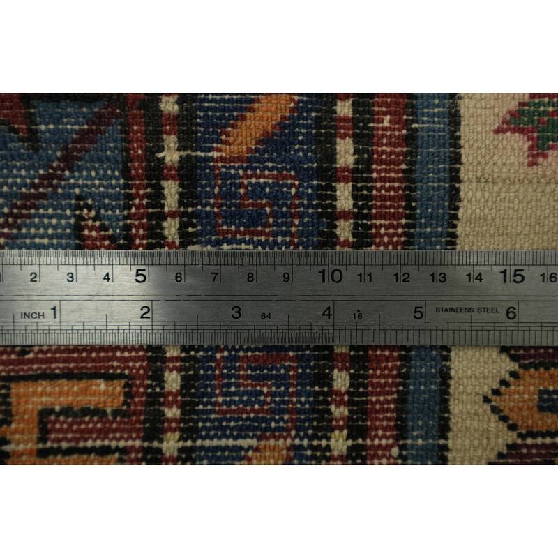 Hand Knotted Oriental 100% Wool Carpet Traditional Medallion Red Kazak Area Rug - 6' 6'' X 4' 4''