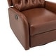 preview thumbnail 14 of 45, Jordano Genuine Leather Recliner with Metal Base by HULALA HOME