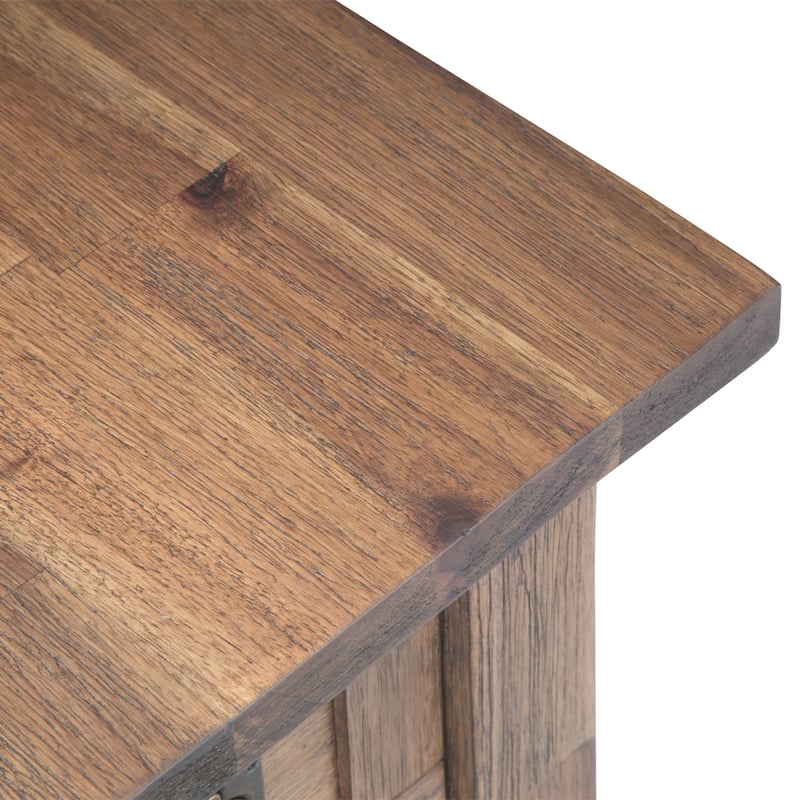 WYNDENHALL Garret SOLID ACACIA WOOD 14 inch Wide Rectangle Rustic Narrow Side Table - 14" W x 24" D x 20" H