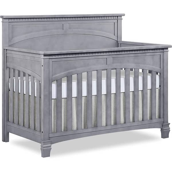 slide 2 of 10, Evolur Santa Fe Storm Grey 5-in-1 Convertible Crib Grey