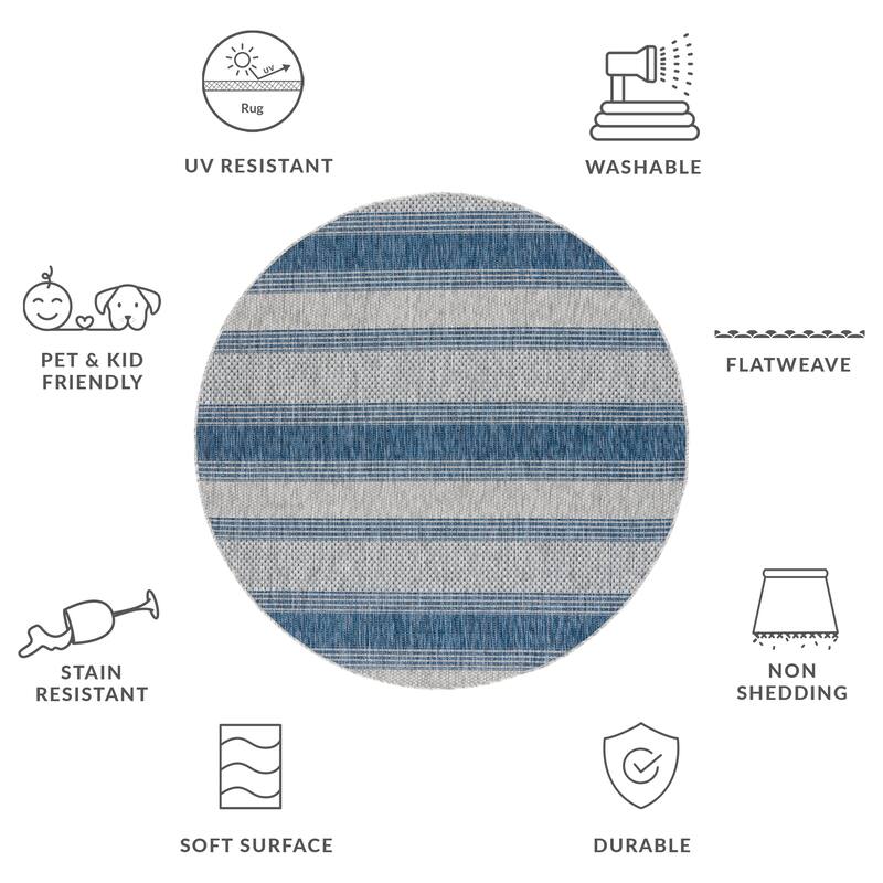 SAFAVIEH Courtyard Zainea Indoor/ Outdoor Waterproof Patio Backyard Rug