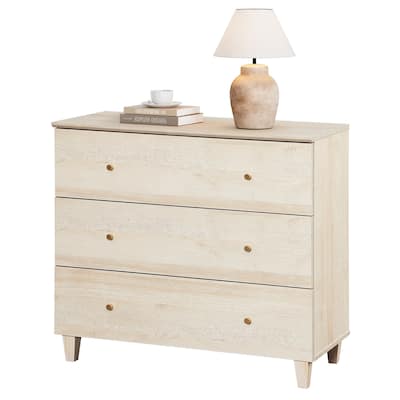 WAMPAT 3 Drawer Nightstand for Bedroom, 35 Inches Wide