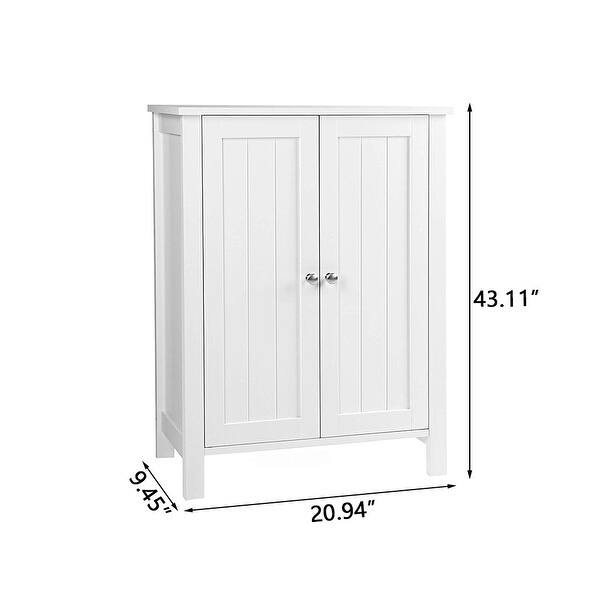 23.6 in.White Bathroom Linen with Adjustable Shelf On Sale