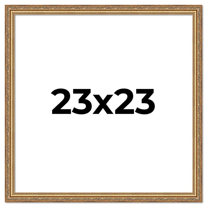 23x23 Frame Red Solid Wood Picture Frame Width 1.75 Inches | Interior Frame Depth 1 13/16 Inches