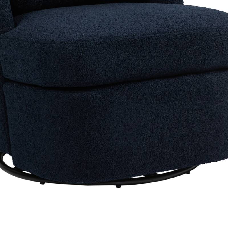 Upholstered Swivel Barrel Accent Chair (Set of 2)