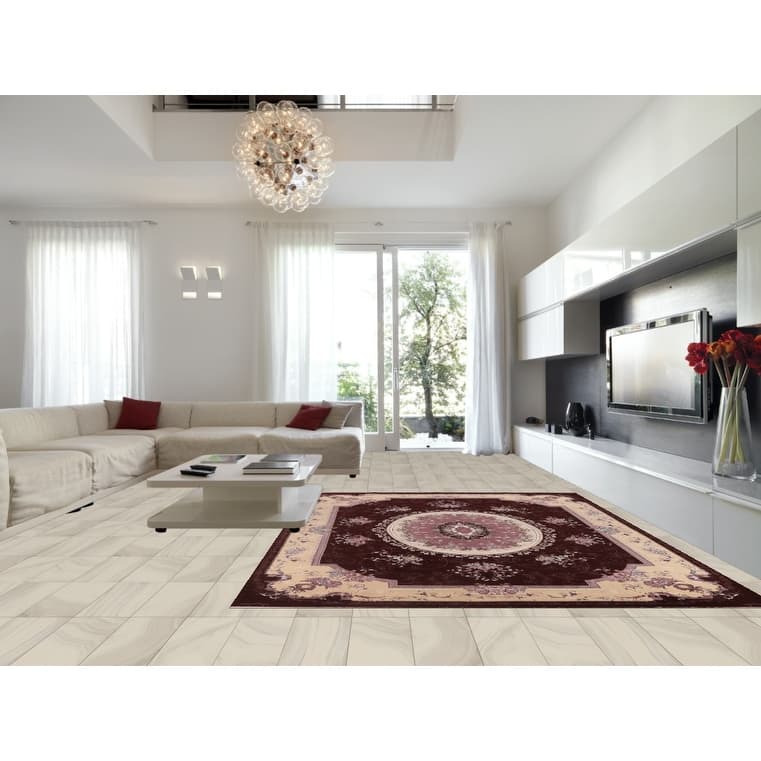 Victorian Style Tabriz Turkish Area Rug Machine Made Carpet - 9'8" x 12'11"