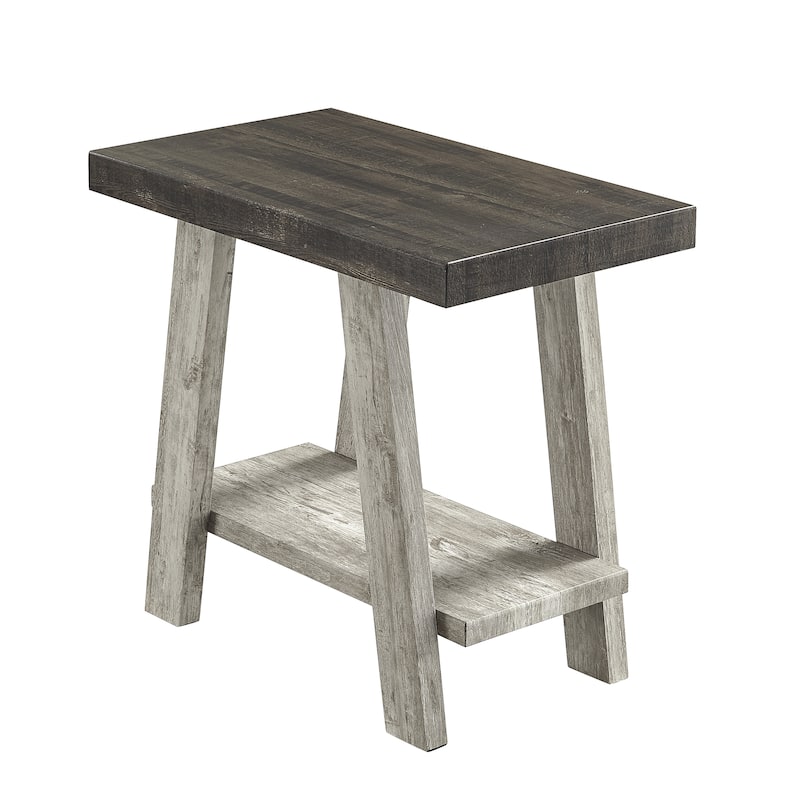 Roundhill Furniture Athens Contemporary Wood Shelf Side Table