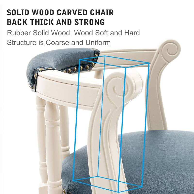 360 Swivel Leather Bar Stool Upholstered Breakfast Stool Cream Coffee Bar Stools with Back for Kitchen Counter