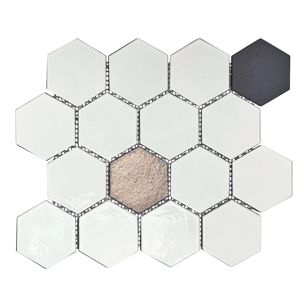Altair Lugo Lava Stone Mosaic Floor and Wall Tile