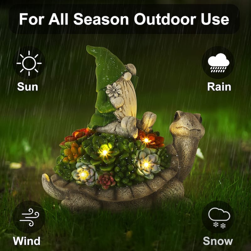 Solar Garden Outdoor Statues with LED Light