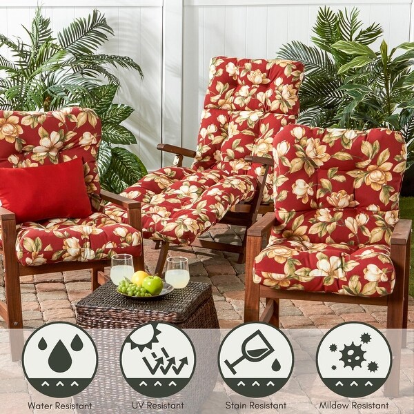 PALLADIO-21！FABRICS！クッション！2個セット！ Greendale 21 x 42-inch Outdoor Seat/Back Chair Cushion (Set of 2