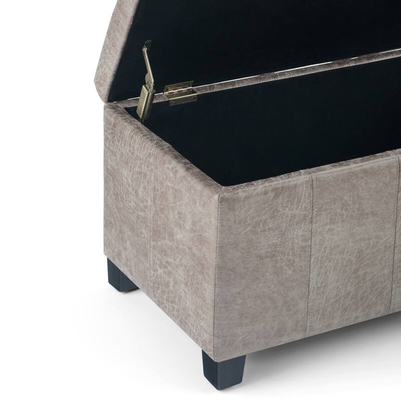 WYNDENHALL Lancaster 36 inch Wide Contemporary Rectangle Storage Ottoman