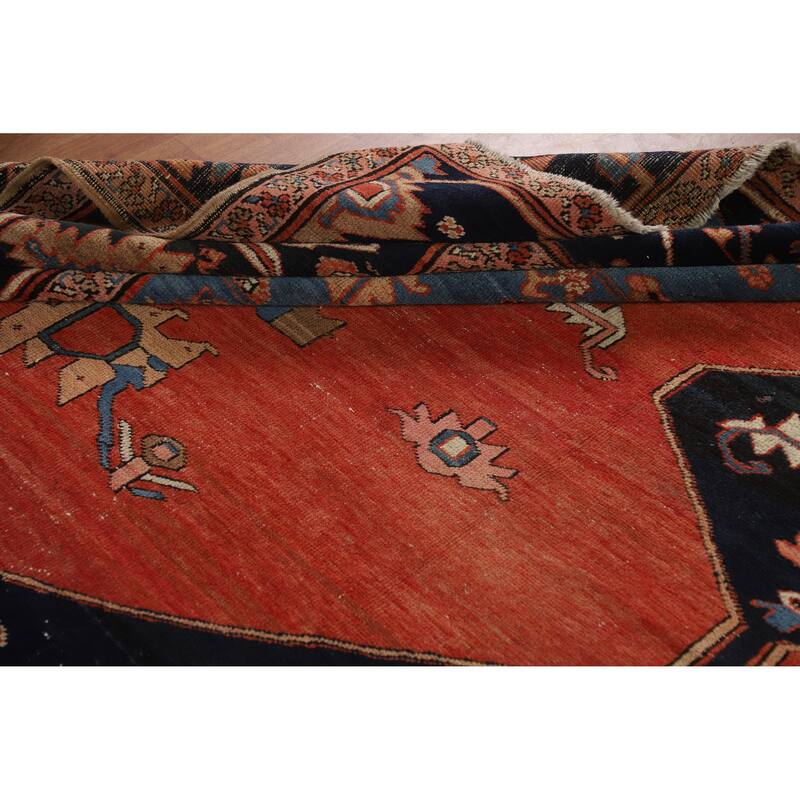 Hand Knotted Oriental 100% Wool Carpet Traditional Tribal Oranges & Rust Heriz (serapi) Area Rug - 15' 10'' X 11' 10''