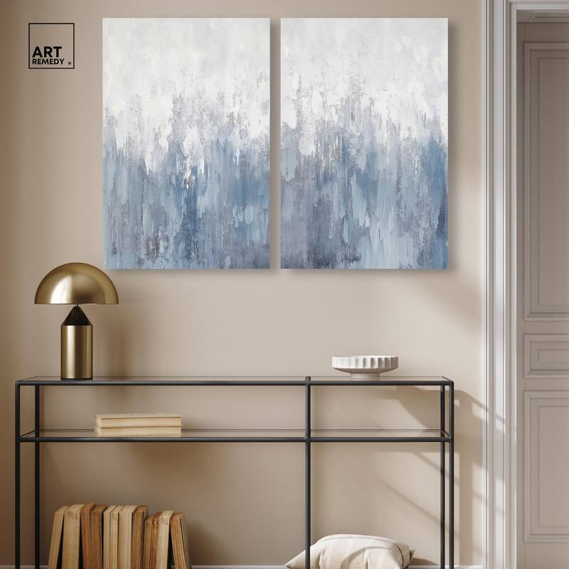 Frosted Glass Canvas Set of 2 by Art Remedy, Gallery Wrapped