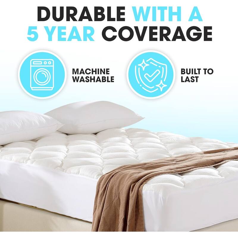 Cheer Collection All Season Plush Rayon from Bamboo Mattress Pad
