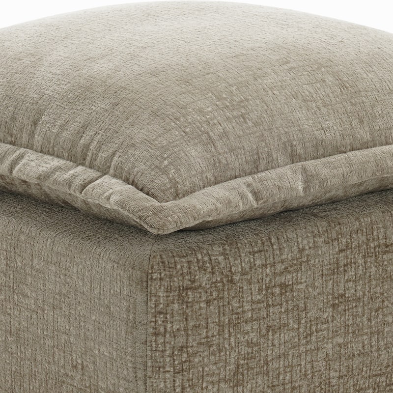 Comfy Cloud Chenille Upholstered Modular Sectional Ottoman