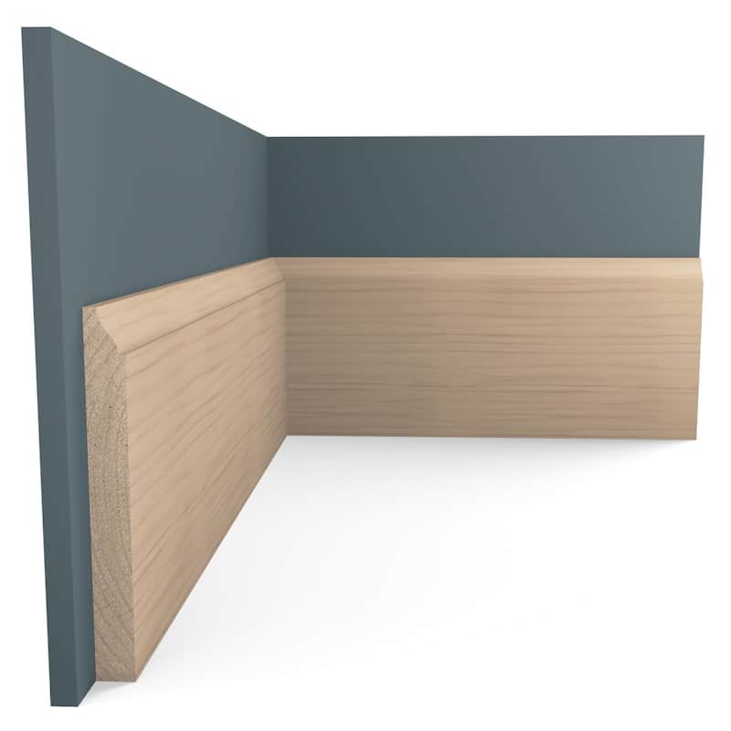WM618: 9/16-in D x 5-1/4-in W x 96-in L Americraft Solid Hardwood Stain Grade Ogee Base Moulding