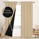 preview thumbnail 50 of 117, Deconovo 100% Full Blackout Double-Layer Rod Pocket Curtains (2 Panels) W52 x L84 - Burlywood