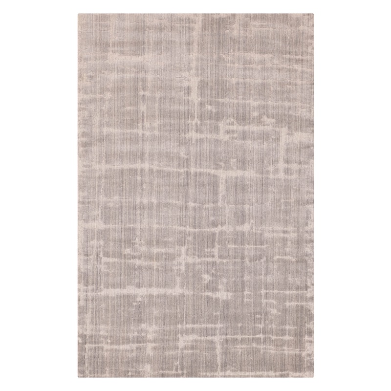 ECARPETGALLERY Hand Loomed Elysian Grey Wool Rug - 6'5 x 9'11